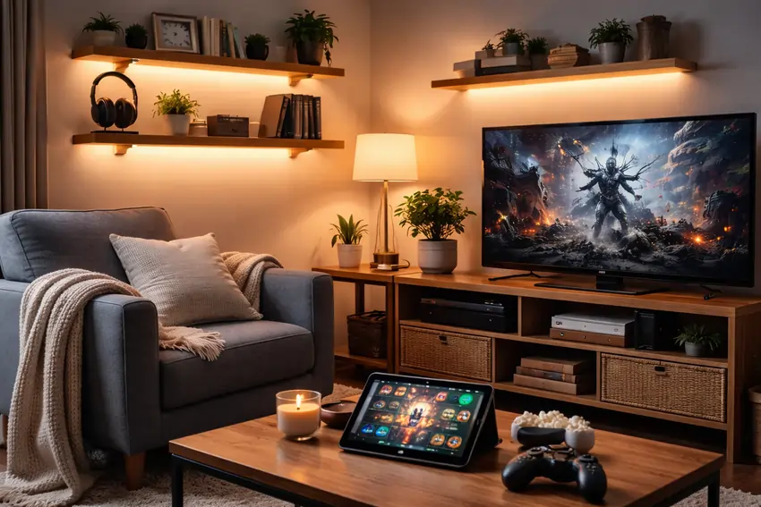 Näin sisustat viihtyisän peli- ja rentoutumisnurkkauksen